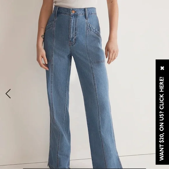MADEWELL 70’s inspired fit and flare jeans - Picture 2 of 9